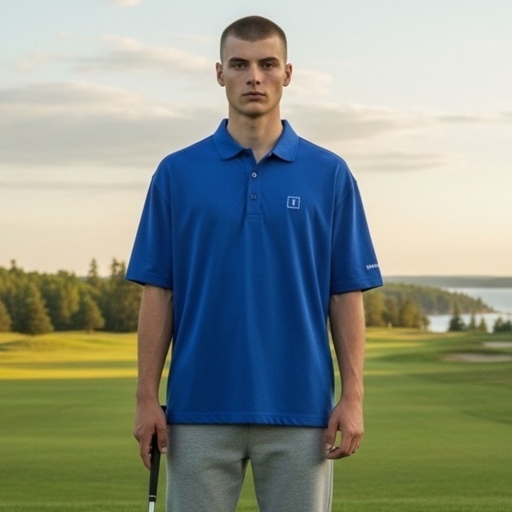 Travis Mathew Men's Inspectioneering Embroidery Short Sleeve Polo Shirt Large